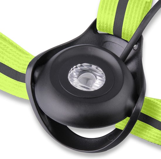 BOWINQ Boston 500 Neon - Feux de course - Lampe de poitrine - Gilet réfléchissant - Rechargeable et étanche - Haute qualité - Garantie 1 an