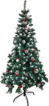 Zilverspar Kunstkerstboom - 150 cm - 450 toppen met sneeuw Kunstkerstboom - Groen - 150 cm