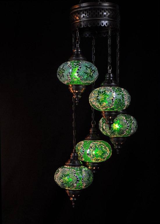 Turkse Lamp - Hanglamp - Mozaïek Lamp - Marokkaanse Lamp - Oosters Lamp -  ZENIQUE -... | bol.com