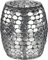Bijzettafel 39x44,5 cm zilver gemaakt van ei en metaal WOMO-Design