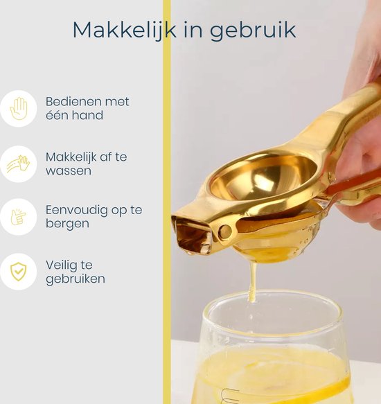 Handmatige citruspers - Citroenpers - Citruspers handmatig - Handpers - Goud - PALMS — afbeelding 2