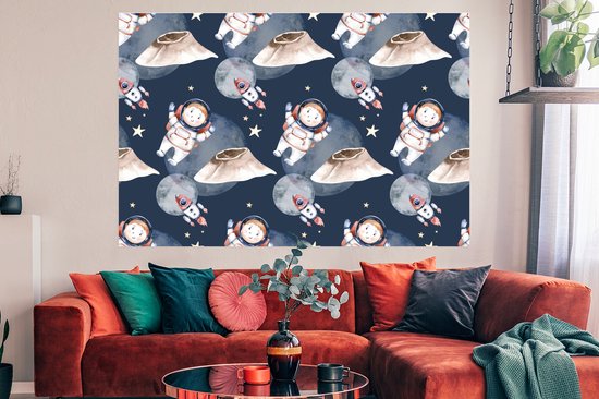 Poster Espace - Fusée - Astronaute - Garçons - Filles - Enfants - Enfant - 180x120 cm XXL