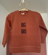 Baby sweater Big Bro 86 - Clay - Baby trui -  luxe kwaliteit - grote broer- zwangerschapsaankondiging - zwanger - broertje