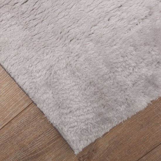 Tapis Gris Clair Lavable Poils Ras Avec Antidérapant Koho Doux Comfort Lavable à 30° - 200x290cm - Moderne - Salon - Salon - Chambre - Salle à Manger