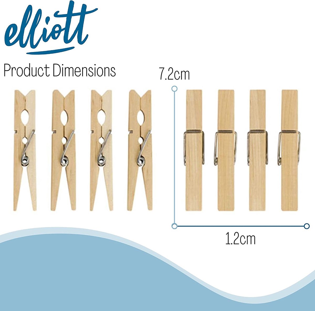 COM-FOUR 240x Mini Pinces à Linge Eois De Lotus, Petites Pinces à Linge