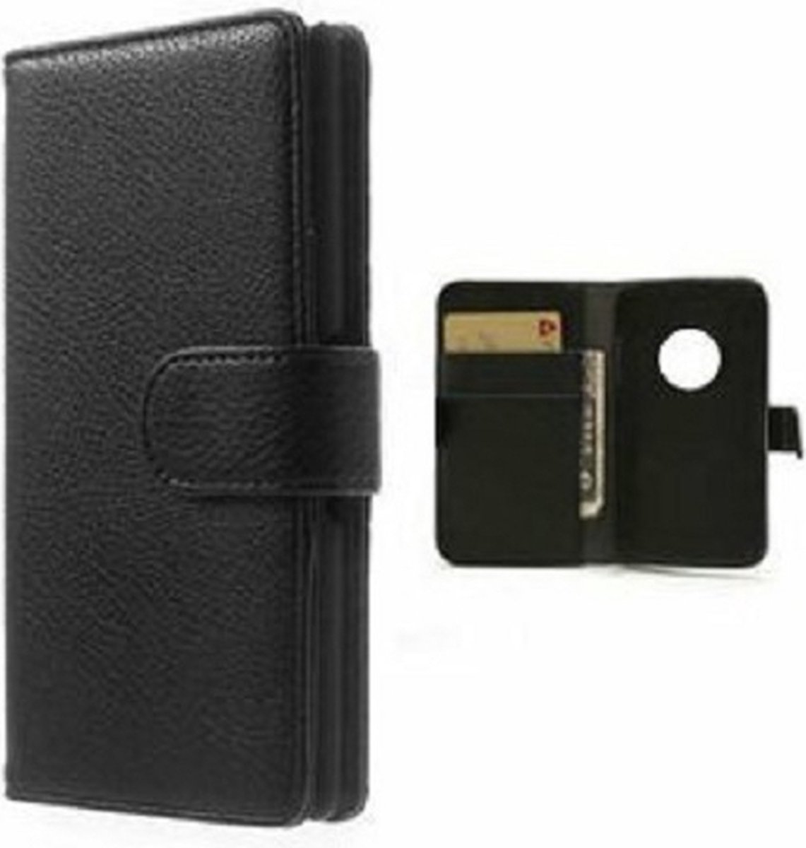 Nokia Lumia 830 Hoesje Met Pasjeshouder Bookcase Zwart