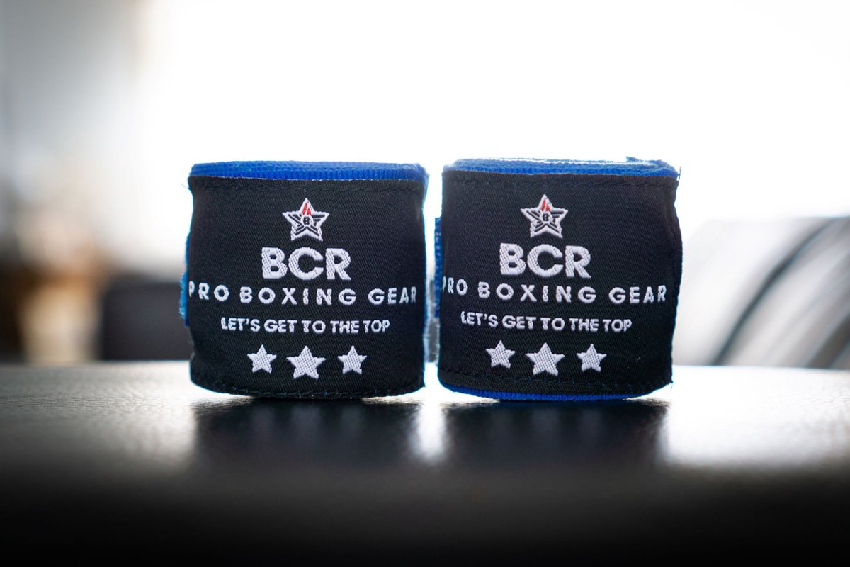 BCR BOXING PRO, Boksbandages, Boxing Hand Wraps, Blauw, Blue,3M.