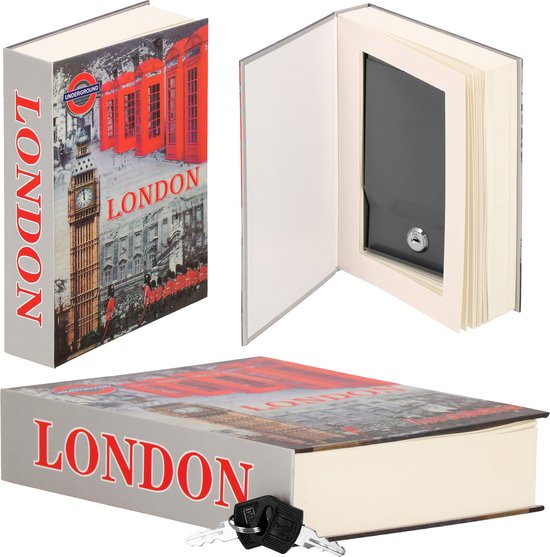 Springos Geheime Kluis - Boekkluis - Inclusief Slot - 22 x 15.5 x 4.5 cm - Reisgids