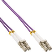 Premium LC Duplex Optical Fiber Patch kabel - Multi Mode OM4 - paars / LSZH - 1 meter