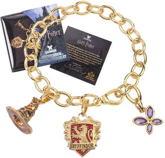 The Noble Collection Harry Potter - Lumos Gryffindor Bedelarmband - Goudkleurig
