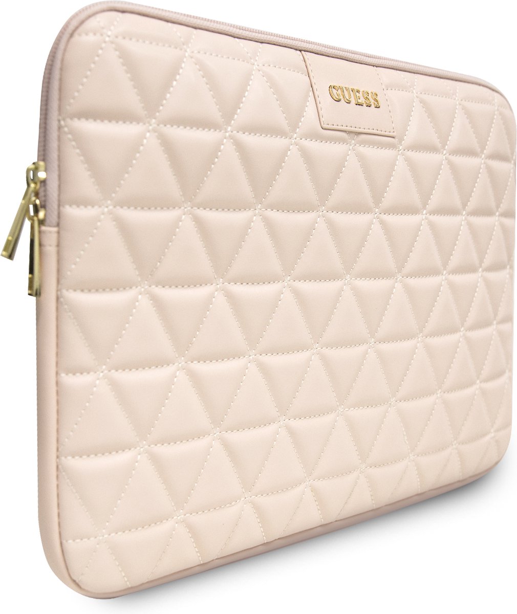 Guess Quilted Sleeve voor 13 inch laptops - Roze | bol.