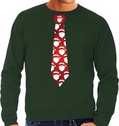 Bellatio Decorations stropdas Kersttrui/kerst sweater kerstmannen - heren S