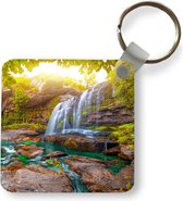 Sleutelhanger - Uitdeelcadeautjes - Natuur - Waterval - Planten - Bomen - Zon - Plastic