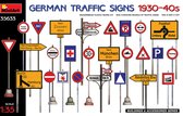 1:35 MiniArt 35633 German Traffic Signs 1930-40s Plastic Modelbouwpakket