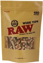 Raw Wide Prerolled Tips 180 Tips per zak