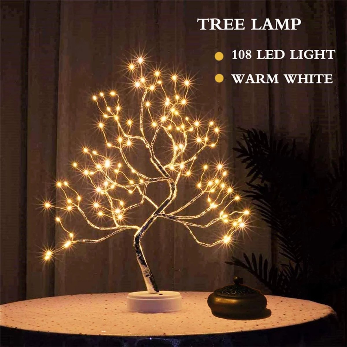 Arbre Lumineux LED, Bonsaï Lampe de Table,50cm Lampe de table LED