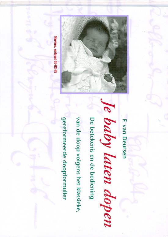 Cover van het boek 'Je baby laten dopen' van F. van Deursen
