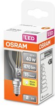OSRAM 4058075436527 LED-lamp Energielabel E (A - G) E14 Peer 4 W = 40 W Warmwit (Ø x l) 45 mm x 78 mm 1 stuk(s)