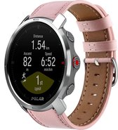 Strap-it Leren smartwatch bandje - geschikt voor Polar Grit X / Grit X Pro / Vantage M / M2 / V3 - roze
