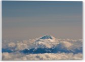 WallClassics - Acrylglas - Bergtop boven de Wolken - 40x30 cm Foto op Acrylglas (Wanddecoratie op Acrylaat)