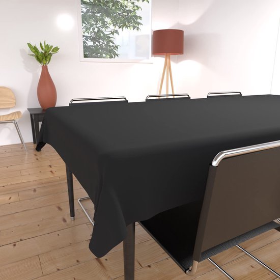 Soleil D'Ocre Tovaglia Cerata Ovale Curry E Pavone - 140x240 Cm In TNT E PVC Facile Da Pulire - 2