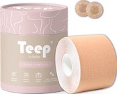 Boob tape - Boobtape - Plak bh - Beige - 500x5cm - Inclusief set nipple covers - Teep