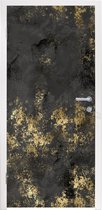 Deursticker Goud - Verf - Abstract - Zwart - 90x235 cm - Deurposter