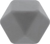 Opry siliconen kralen hexagon 17MM grijs