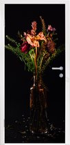 Deursticker Stilleven - Bloemen - Vaas - 75x205 cm - Deurposter