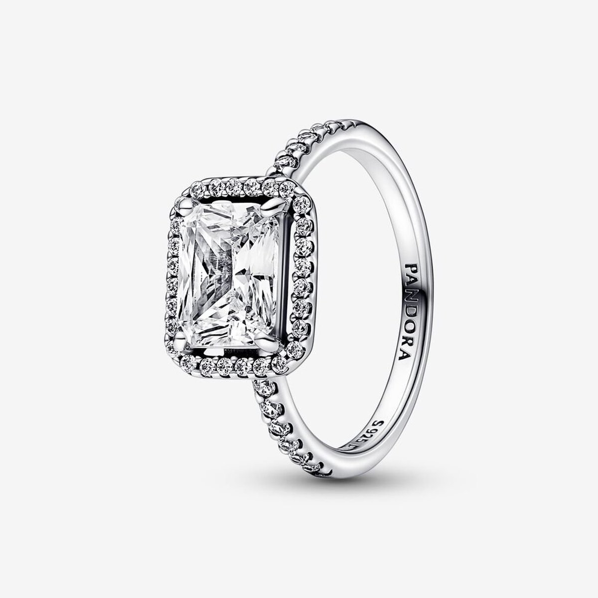 Pandora Ring Sparkling Halo Rectangular 192391C01-56