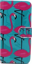 Casemania Hoesje Geschikt voor Samsung Galaxy A5 2017 met Flamingo's Print - Portemonnee Book Case - Kaarthouder & Magneetlipje