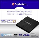 Verbatim External Slimline Externe Blu-ray brander Retail Zwart
