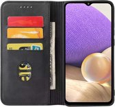Smartphonica Samsung Galaxy A32 5G Étui en similicuir avec fermeture magnétique et porte-cartes Book Case - Noir / Similicuir / Book Case