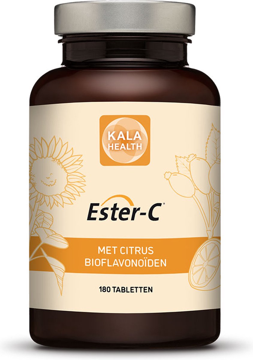 Ester-C 1000mg - 180 Gebufferde Vitamine C Tabletten - Verbeterde opname van Vitamine C - Kala Health
