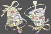 Raamsticker - Kerstklokken - Suncatcher - Rainbow - Raamdecoratie - Raamfolie - Statisch - Zelfklevend - Kerstversiering - Sticker