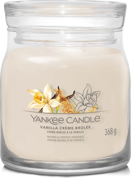 Yankee Candle - Pot Medium crème brûlée à la vanille Signature | bol.