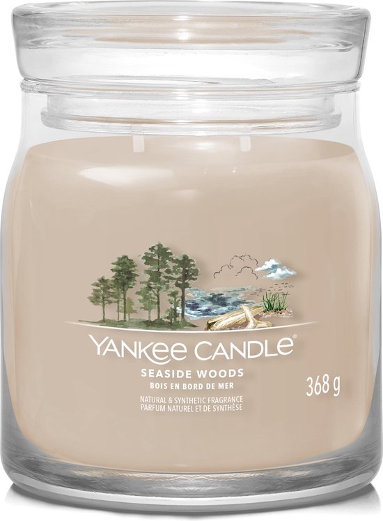Yankee Candle - Seaside Woods Medium Geurkaars - 50 branduren - 2 lonten