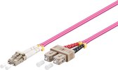 Goobay 95950 Câble fibre optique LC SC Rose