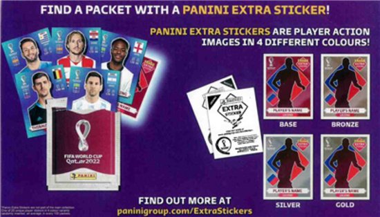 Thumbnail van een extra afbeelding van het spel Panini - FIFA World Cup Qatar 2022 - Stickerpack - Voetbalplaatjes - 10 pakjes