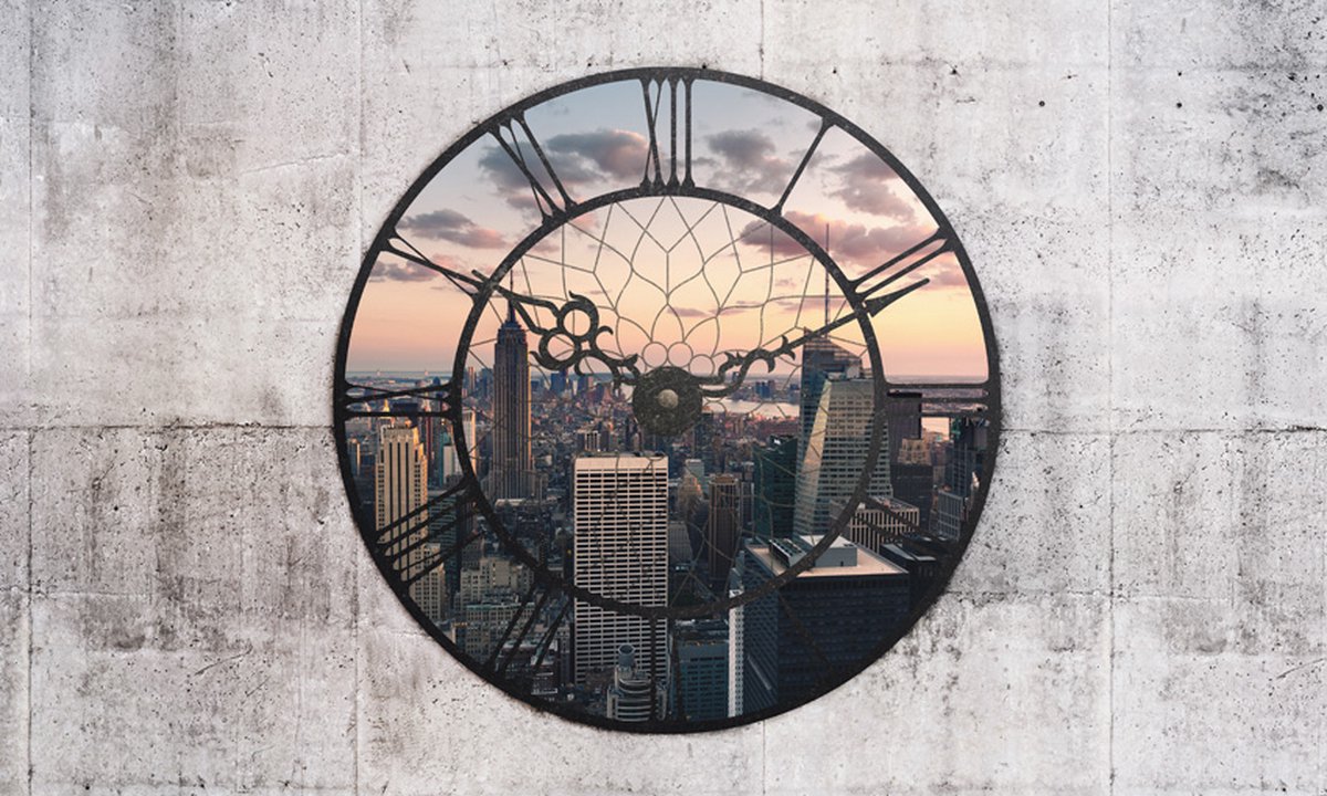 Fotobehang - NYC Time Zone.