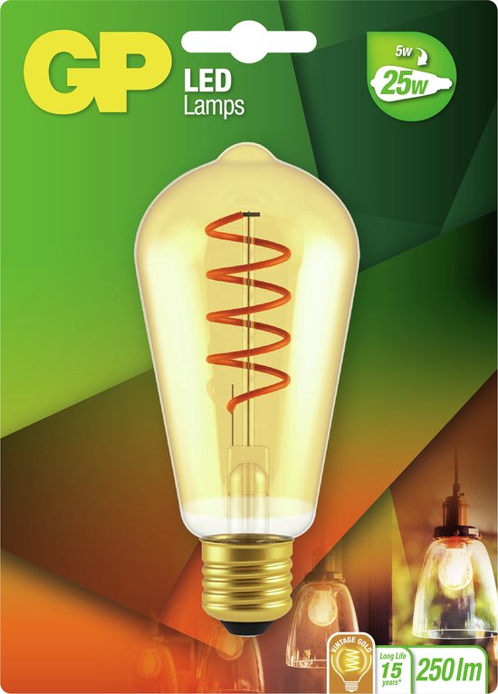 Gp Led Lights GP Lighting Gp Led Spiralflame St64 5w E27 | bol