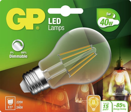 Gp Led Lights GP Lighting Gp Led Classic Fila. Db 5w E27 | bol