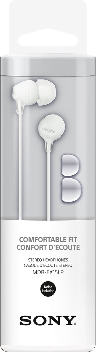 Sony MDR-EX15LPB - In-ear oordopjes - Wit