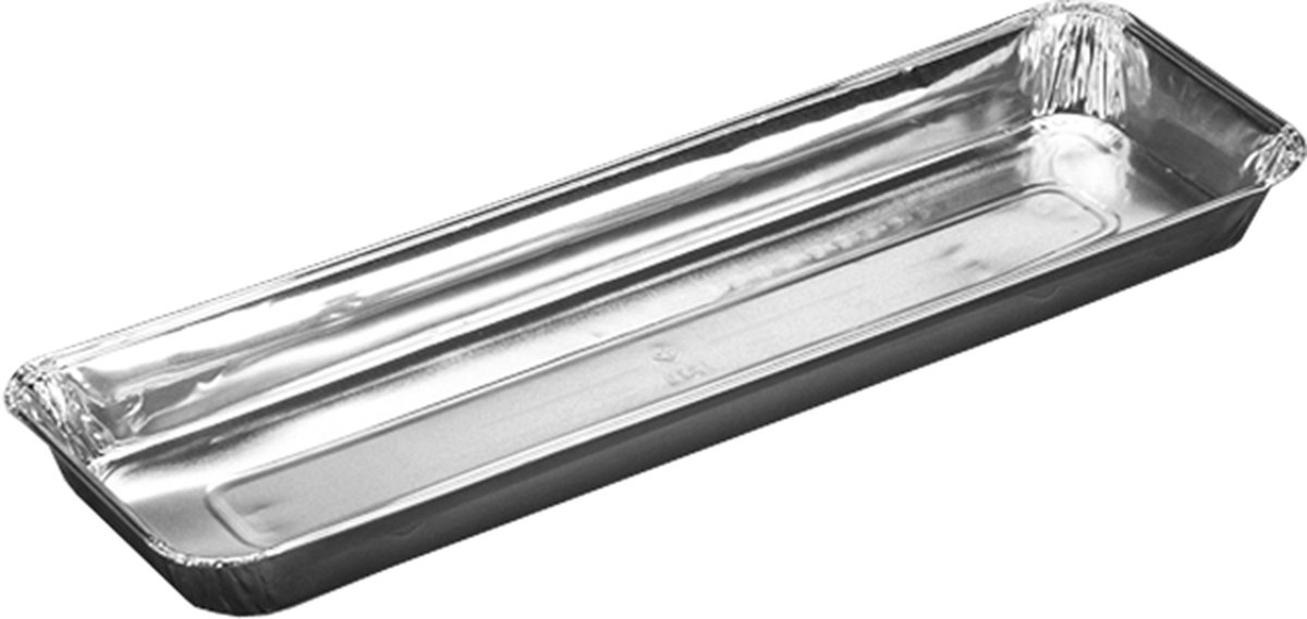 Schaal - schaal rechthoekig - aluminium - rechthoekig - 685ml - 326x106x25mm - zilver - 500 stuks