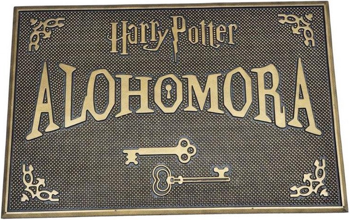 Harry Potter Deurmat Alohomora 60 X 40 Cm Rubber Goud | bol.com
