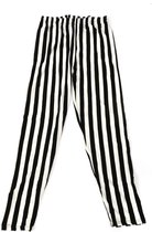 Legging Zebra - Zwart/Wit - Volwassenen - One Size Elastisch