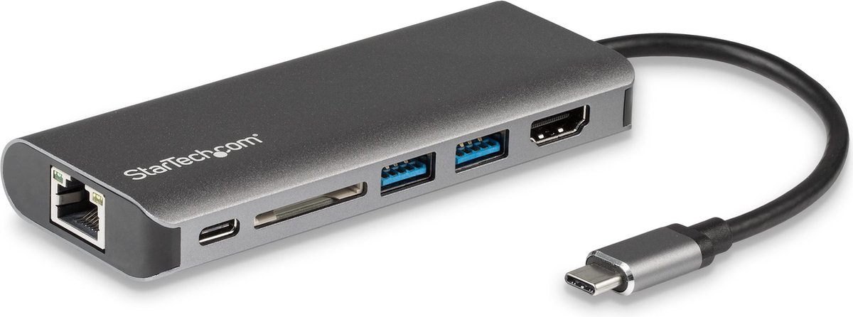 STARTECH 3-poorts draagbare USB 3.0-hub plus Gigabit Ethernet
