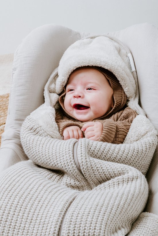 Baby's Only Voetenzak autostoel 0+ Hope - Ecru - Geschikt voor drie- en vijfpuntsgordel van Merkloos — afbeelding 4