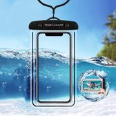 waterdichte telefoonhoesjes Zwart - Geschikt voor alle Smartphones - Ook voor paspoort & betaalpassen - Drybag - Onderwater hoesje