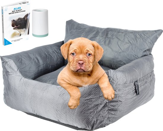 Luxe Autostoel Hond - Reisbench Waterdicht - Hondenmand Achterbank Auto - Hondenstoel - Zwart